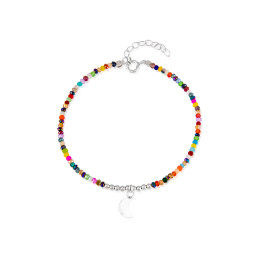 Pulsera multicolor de plata de ley 925