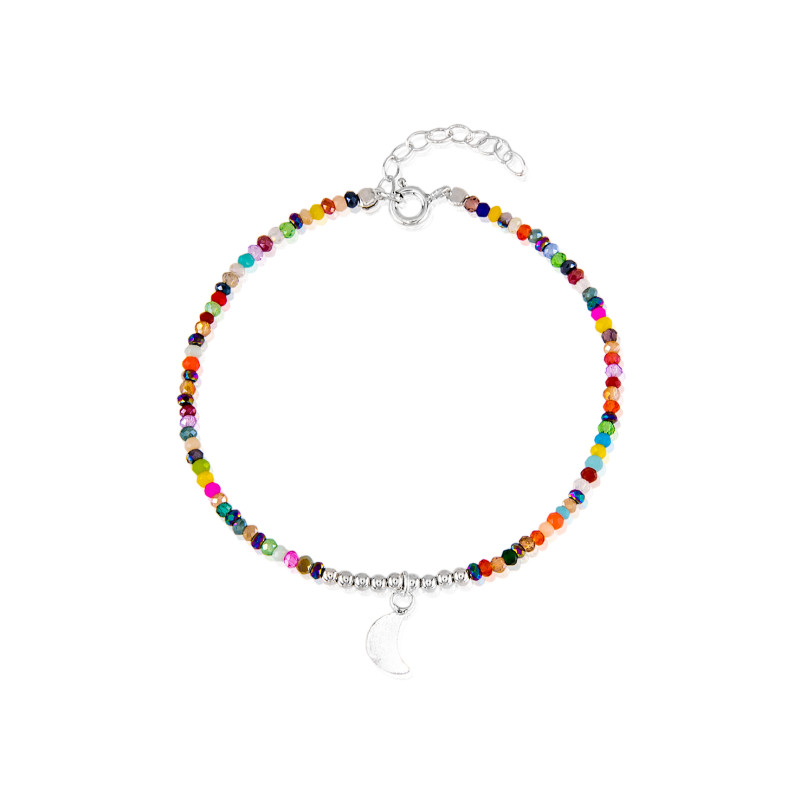 Pulsera multicolor de plata de ley 925