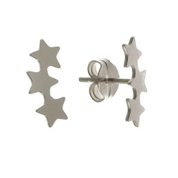 Pendientes tres estrellas de plata de ley 925