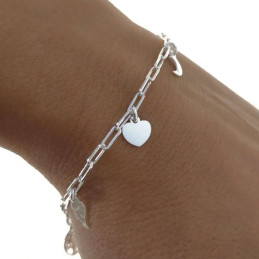 Pulsera de fetiches de plata de ley 925 de mujer