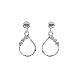 Pendientes medianos de plata de ley 925