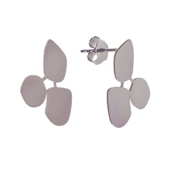 Pendientes lisos de plata de ley 925
