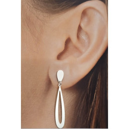 Pendientes lagrima de plata de ley 925 de mujer