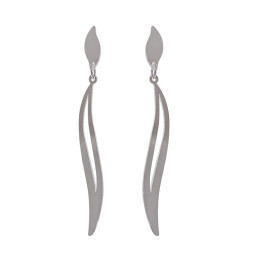 Pendientes lisos de plata de ley 925