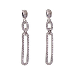 Pendientes largos de plata de ley 925