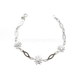 Pulsera Eguzkilore de plata de ley 925