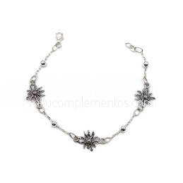 Pulsera Eguzkilore envejecida de plata de ley 925 otoño invierno 2025 2026