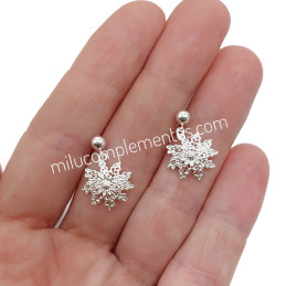 Pendientes Eguzkilore de plata de ley 925 calados