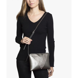 Bolso bandolera Tantrend color plata de señora