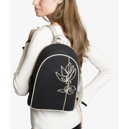 Mochila Tantrend color negro y marfil de mujer