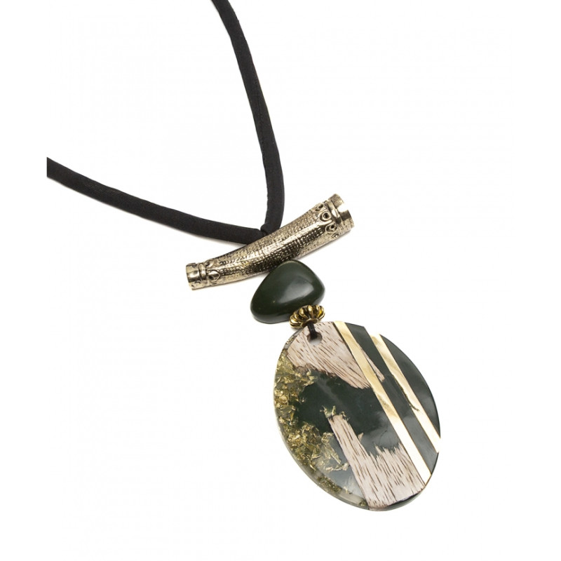 Collar largo Tantrend verde profundo