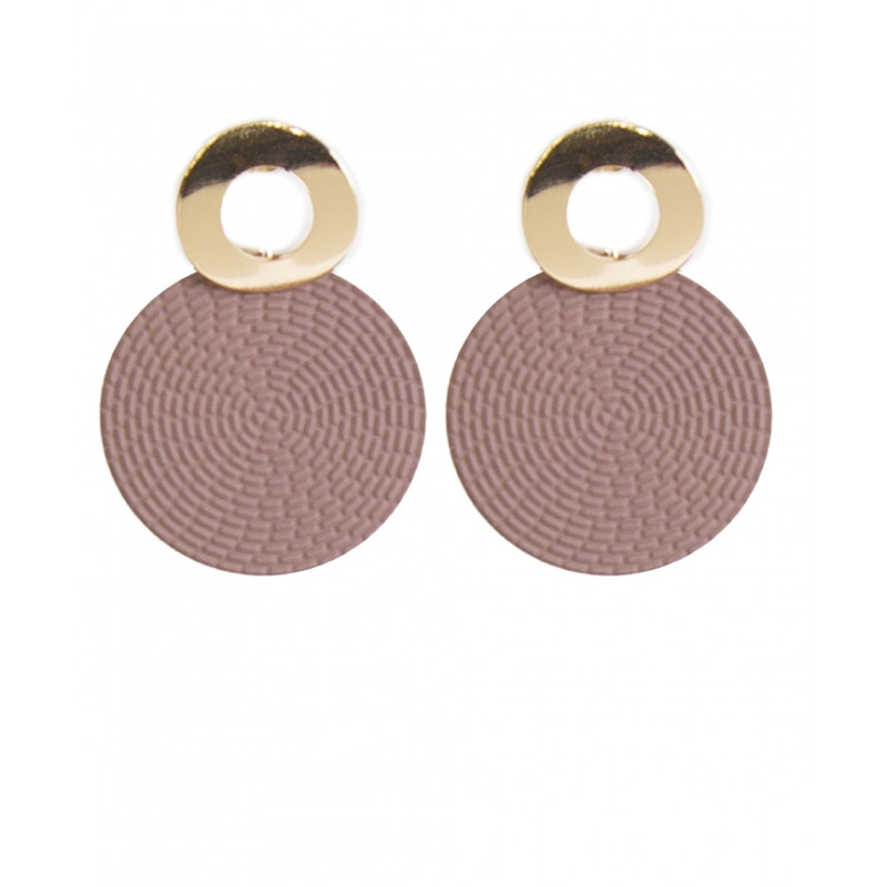 Pendientes Tantrend color beige/dorado de señora nueva colección