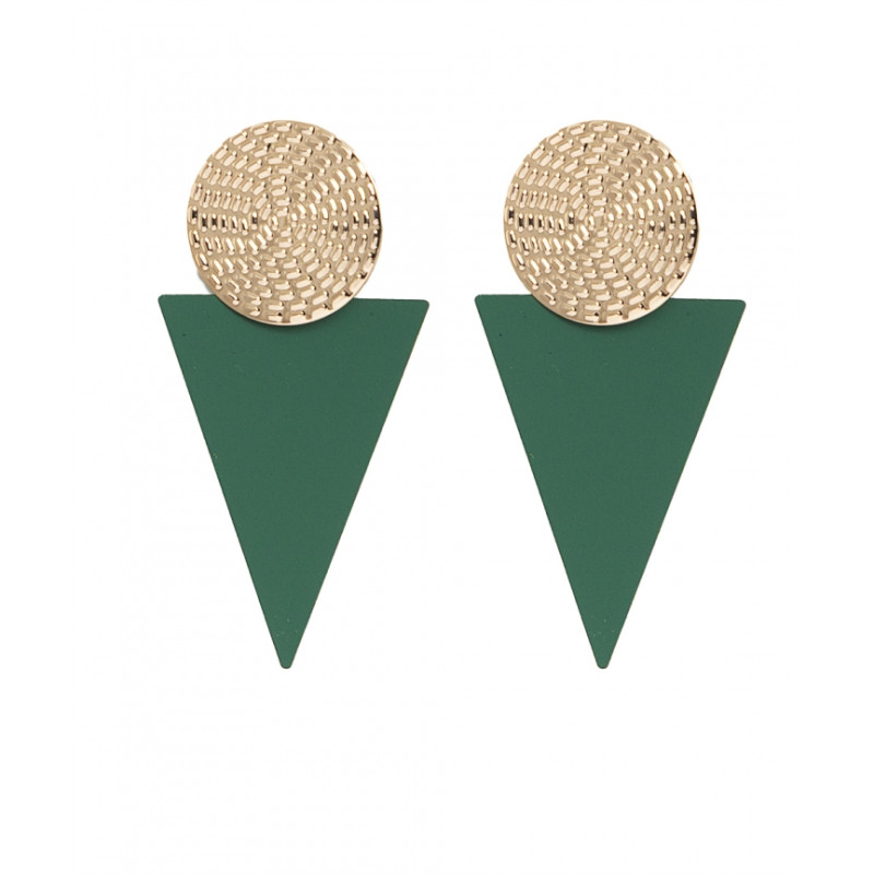 Pendientes Tantrend color verde/dorado