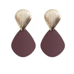 Pendientes Tantrend color burdeos/dorado de mujer