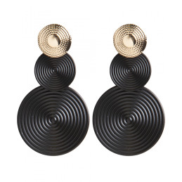 Pendientes Tantrend color negro/dorado de señora
