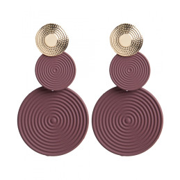 Pendientes Tantrend color burdeos/dorado de señora