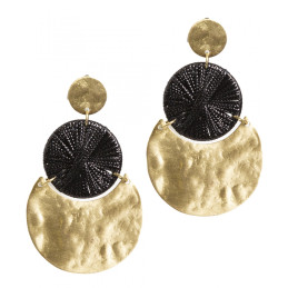 Pendientes Tantrend color negro/dorado