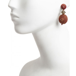 Pendientes Tantrend color rojo oscuro