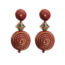 Pendientes Tantrend color rojo oscuro de mujer