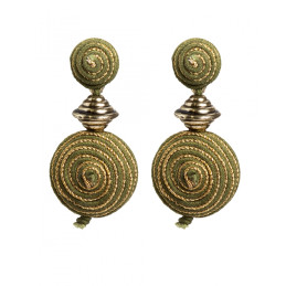 Pendientes Tantrend color verde caqui
