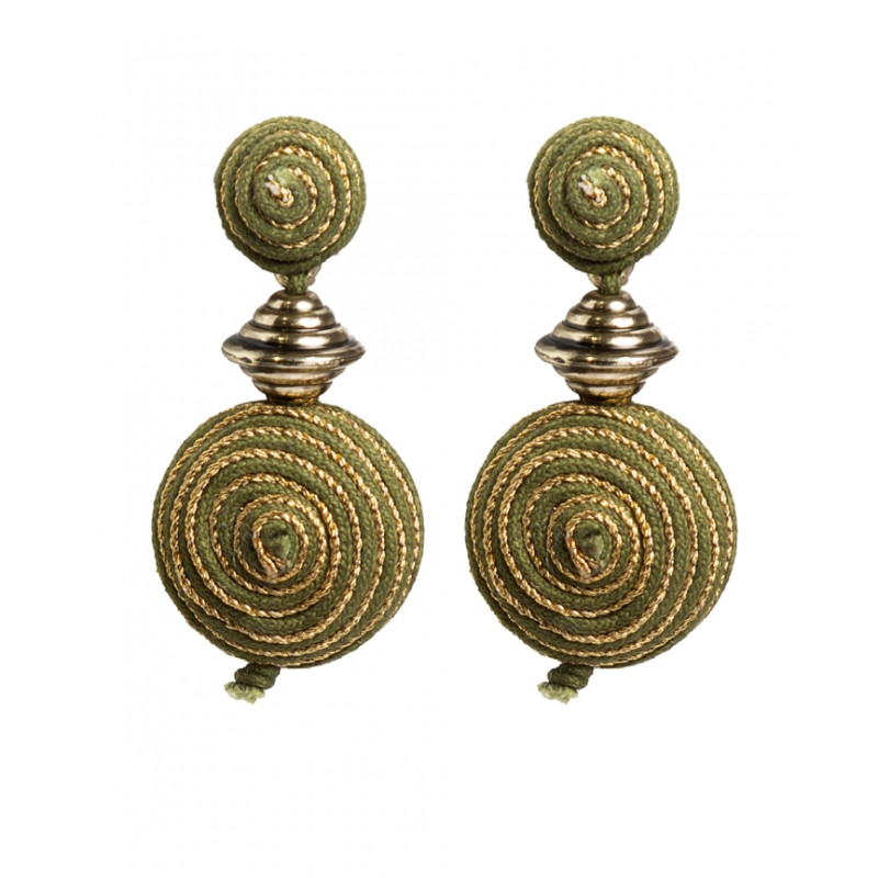 Pendientes Tantrend color verde caqui