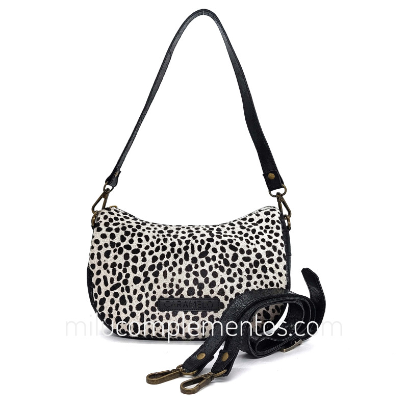 Bolso bandolera Caramelo animal print de mujer otoño invierno