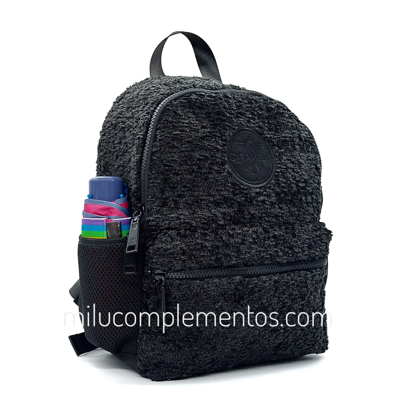 Mochila Caramelo color negro de mujer colección Lana