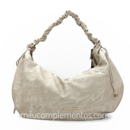 Bolso Caramelo color beige de mujer Plisado