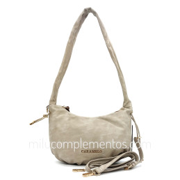 Bolso Caramelo color beige de mujer con correa larga
