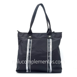 Bolso Caramelo color negro de mujer Nylon