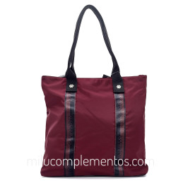 Bolso Caramelo color burdeos de mujer Nylon