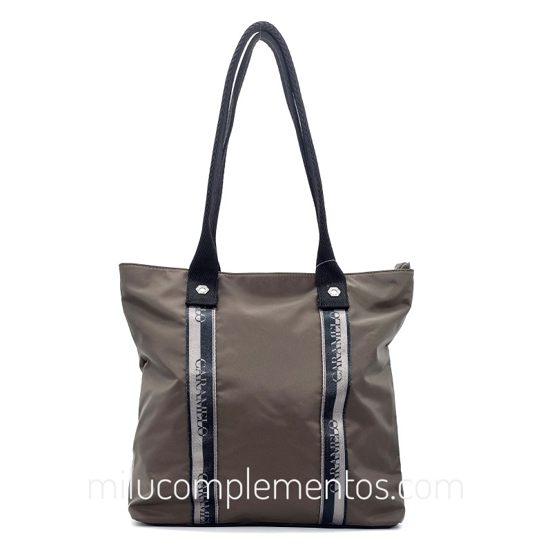 Bolso Caramelo color marrón de mujer Nylon