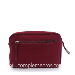Bolso bandolera Caramelo color burdeos de mujer