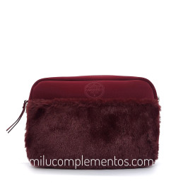 Bolso bandolera Caramelo color burdeos de mujer Pelo