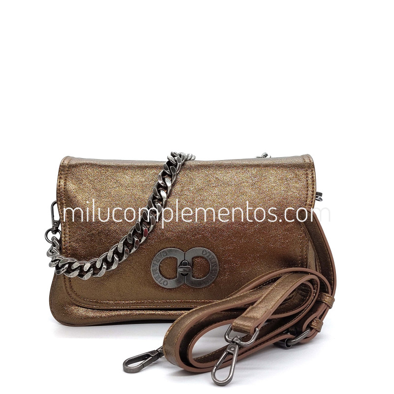 Bolso bandolera Caramelo color bronce de mujer de peil