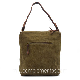 Bolso bandolera Caramelo color kaki de mujer