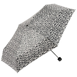 Paraguas plegable Ezpeleta color gris animal print abierto