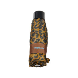Paraguas plegable Ezpeleta color marrón animal print