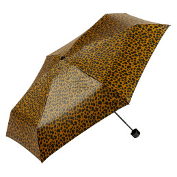 Paraguas plegable Ezpeleta color marrón animal print de mujer