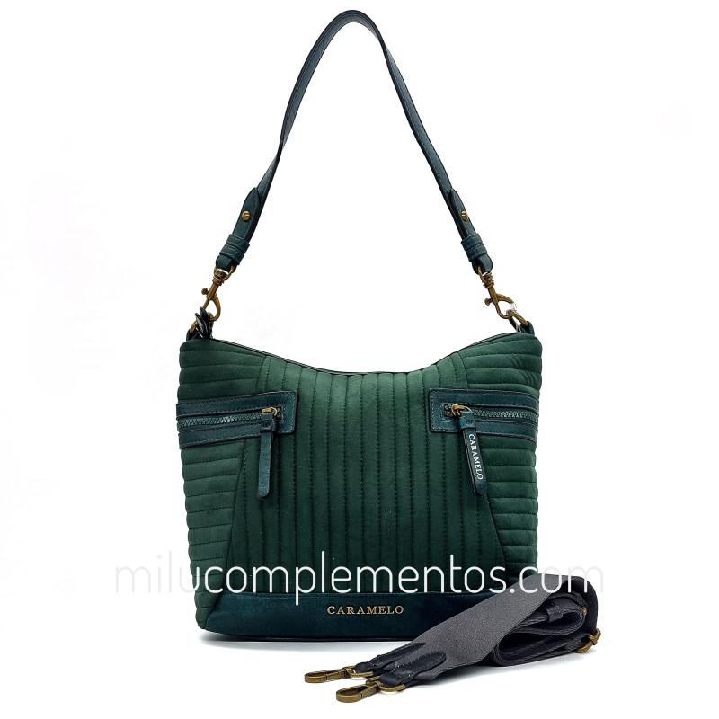 Bolso bandolera Caramelo color verde de chica