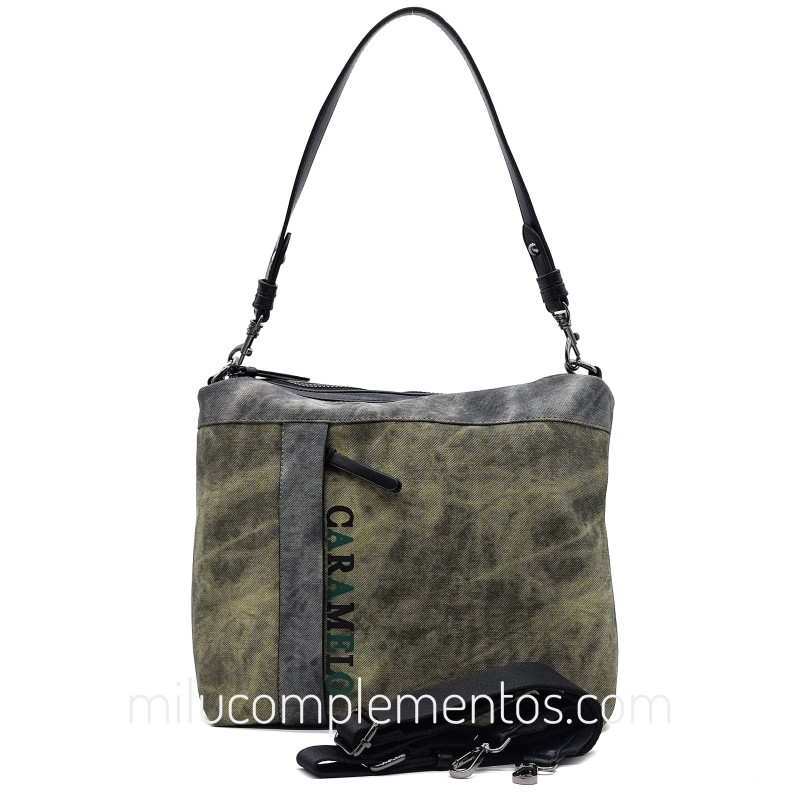 Bolso bandolera Caramelo color verde de chica