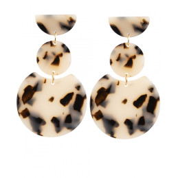 Pendientes Tantrend beige/negro de señora