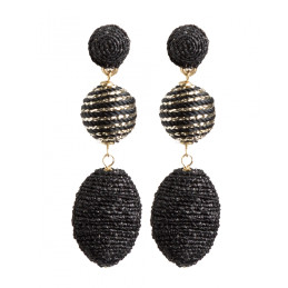 Pendientes Tantrend negro/dorado de mujer