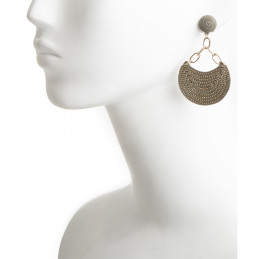 Pendientes Tantrend largos caqui/dorado nueva temporada otoño invierno 2025 2026