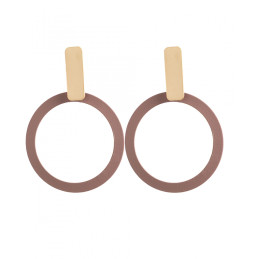 Pendientes Tantrend mocca/dorado de chica