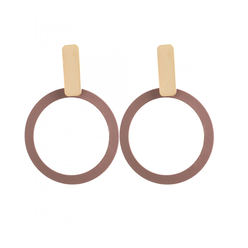 Pendientes Tantrend mocca/dorado de chica
