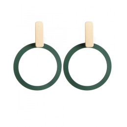 Pendientes Tantrend verde/dorado de mujer