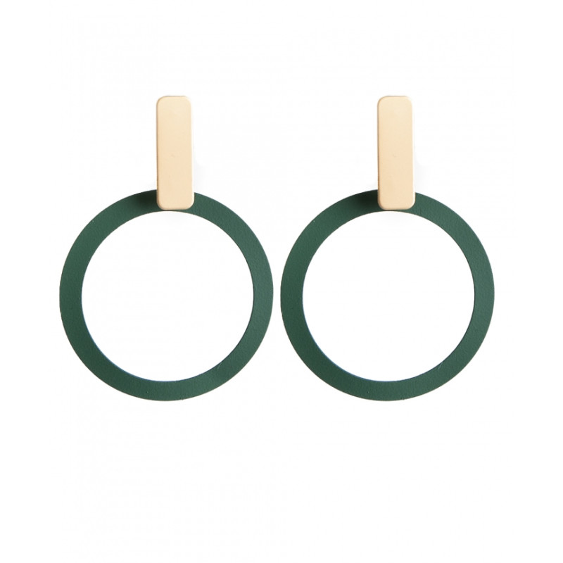 Pendientes Tantrend verde/dorado de mujer