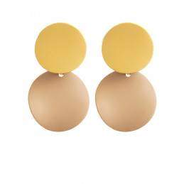 Pendientes Tantrend color mostaza/beige de chica