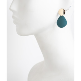 Pendientes Tantrend color turquesa/dorado